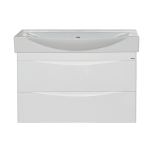 Элвис - 85 Тумба подвесная 2 ящ. белая эмаль / раковина