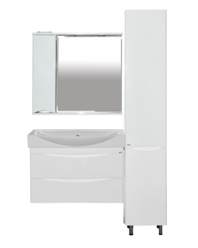 Элвис - 85 Тумба подвесная 2 ящ. белая эмаль / раковина