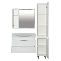 Элвис - 85 Тумба подвесная 2 ящ. белая эмаль / раковина