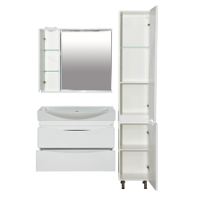 Элвис - 85 Тумба подвесная 2 ящ. белая эмаль / раковина