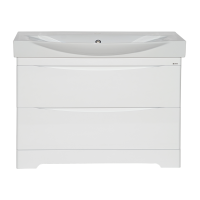 Элвис -105 Тумба напольная с 2 ящ. белая эмаль / раковина