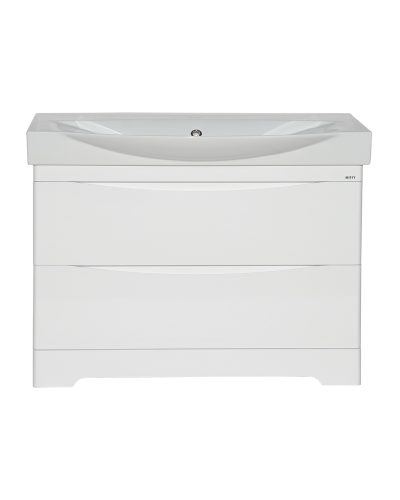 Элвис -105 Тумба напольная с 2 ящ. белая эмаль / раковина