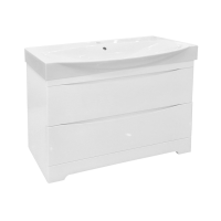 Элвис -105 Тумба напольная с 2 ящ. белая эмаль / раковина