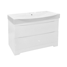 Элвис -105 Тумба напольная с 2 ящ. белая эмаль / раковина