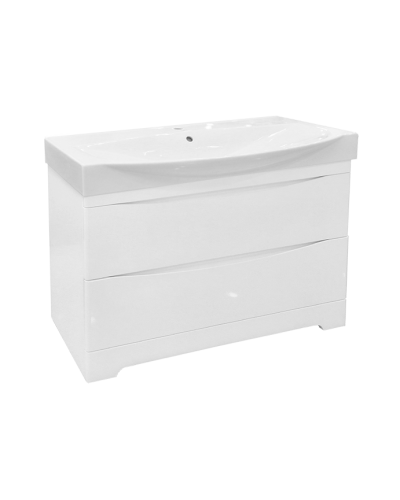 Элвис -105 Тумба напольная с 2 ящ. белая эмаль / раковина