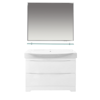 Элвис -105 Тумба напольная с 2 ящ. белая эмаль / раковина