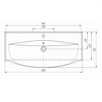 Элвис -105 Тумба напольная с 2 ящ. белая эмаль / раковина