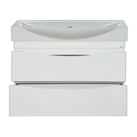 Элвис -105 Тумба подвесная с 2 ящ.белая эмаль  / раковина