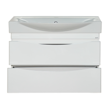 Элвис -105 Тумба подвесная с 2 ящ.белая эмаль  / раковина