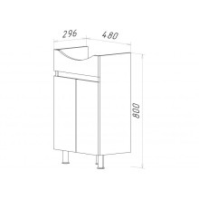Элегия - 55 Тумба напольная / раковина