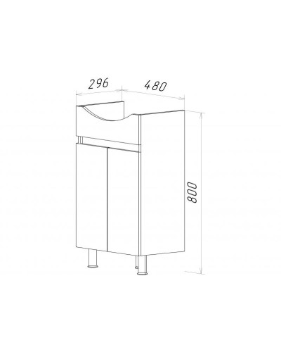 Элегия - 55 Тумба напольная / раковина