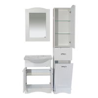 Эльбрус - 65 Тумба белая эмаль / раковина