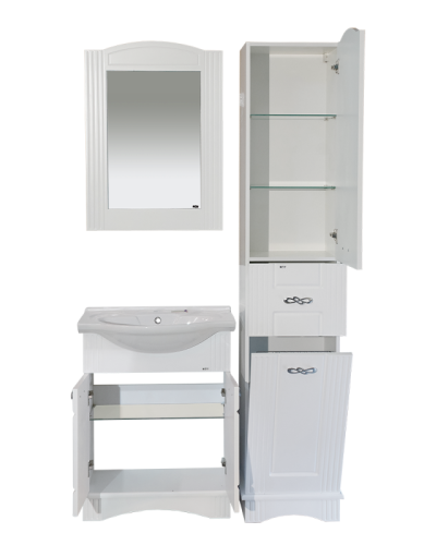 Эльбрус - 65 Тумба белая эмаль / раковина