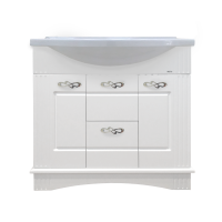 Эльбрус - 80 Тумба белая эмаль / раковина