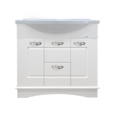 Эльбрус - 80 Тумба белая эмаль / раковина