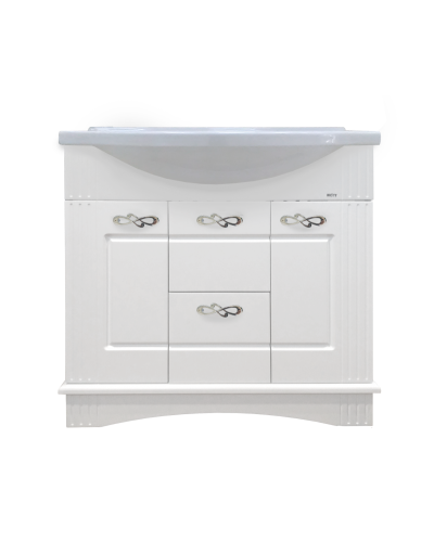 Эльбрус - 80 Тумба белая эмаль / раковина