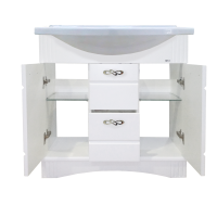 Эльбрус - 80 Тумба белая эмаль / раковина