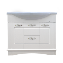 Эльбрус - 90 Тумба белая эмаль / раковина