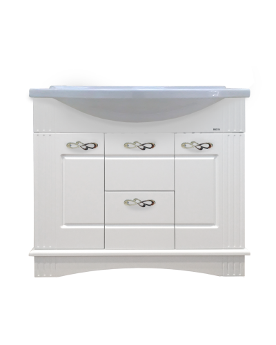 Эльбрус - 90 Тумба белая эмаль / раковина