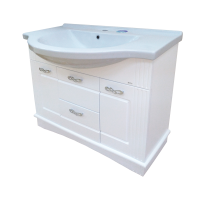 Эльбрус -100 Тумба белая эмаль / раковина