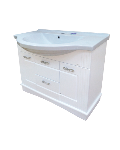 Эльбрус -100 Тумба белая эмаль / раковина