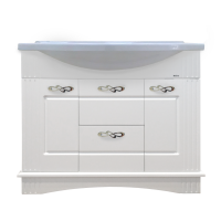 Эльбрус -100 Тумба белая эмаль / раковина