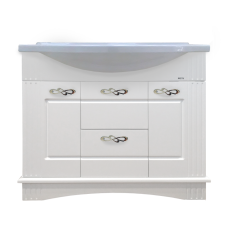 Эльбрус -100 Тумба белая эмаль / раковина