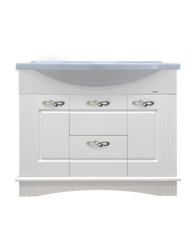 Эльбрус -100 Тумба белая эмаль / раковина