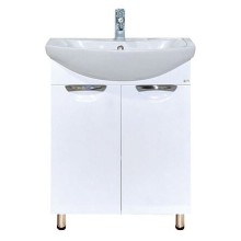 Лаванда - 60 Тумба прямая белая / раковина