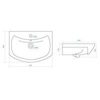 Лаванда - 60 Тумба прямая белая / раковина