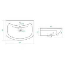 Лаванда - 60 Тумба прямая белая / раковина