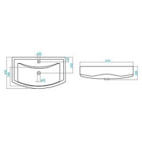 Лаванда - 80 Тумба прямая белая / раковина