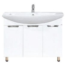 Лаванда -105 Тумба прямая белая / раковина