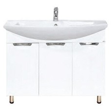 Лаванда -105 Тумба прямая белая / раковина