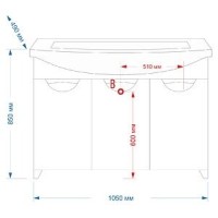 Лаванда -105 Тумба прямая белая / раковина