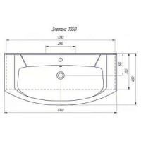 Лаванда -105 Тумба прямая белая / раковина