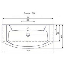 Лаванда -105 Тумба прямая белая / раковина