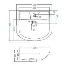Ладога - 50 Тумба прямая/раковина