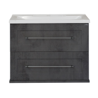 Марта - 60 Тумба подвесная 2 ящ. темный бетон / раковина