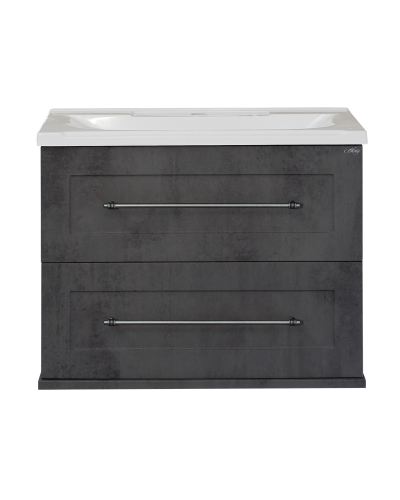 Марта - 60 Тумба подвесная 2 ящ. темный бетон / раковина