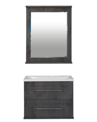 Марта - 60 Тумба подвесная 2 ящ. темный бетон / раковина