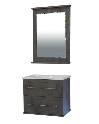 Марта - 60 Тумба подвесная 2 ящ. темный бетон / раковина