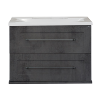 Марта - 70 Тумба подвесная 2 ящ. темный бетон / раковина