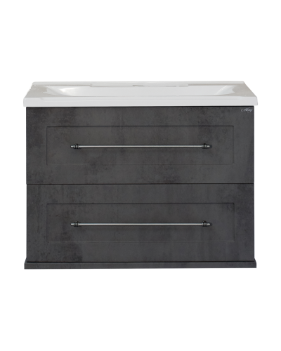 Марта - 70 Тумба подвесная 2 ящ. темный бетон / раковина