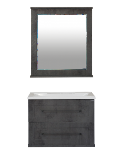 Марта - 70 Тумба подвесная 2 ящ. темный бетон / раковина