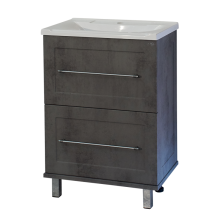 Марта - 70 Тумба напольная темный бетон / раковина