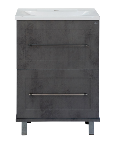 Марта - 70 Тумба напольная темный бетон / раковина