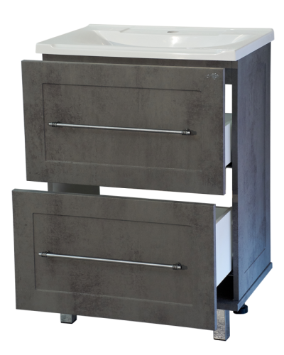 Марта - 70 Тумба напольная темный бетон / раковина