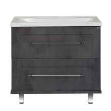 Марта -100 Тумба напольная темный бетон / раковина