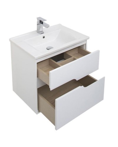 Тумба под раковину Aquanet Модена 65 198485 подвесная Белый глянец